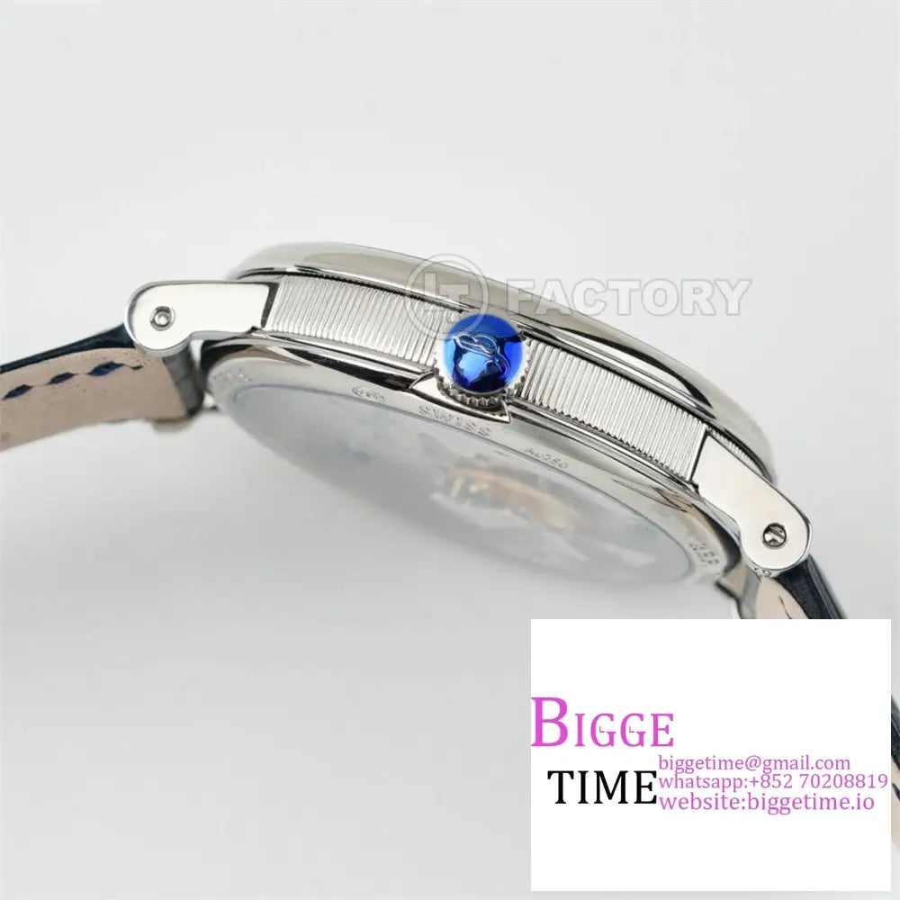 Tradition 40Mm White Dial Black Leather Strap Ltf Manual Breguet