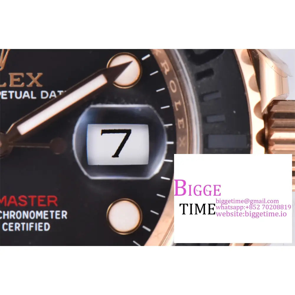 Yacht-Master 40Mm 116655 Rg Ceramic Black Dial Oysterflex Strap Clean Factory Cf Vr3235 Rolex