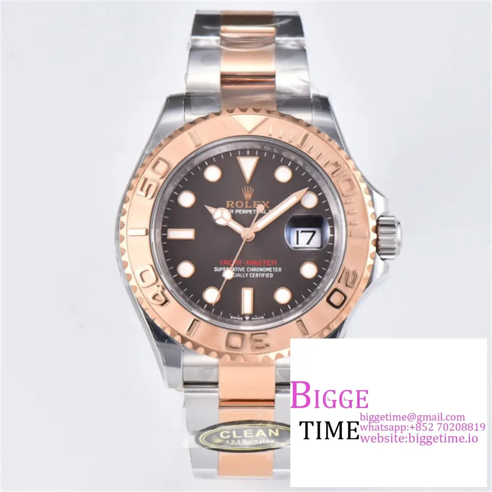 Yacht-Master 40Mm 126621 Rg/Ss Brown Dial Bracelet Clean Factory Cf Vr3235 Rolex