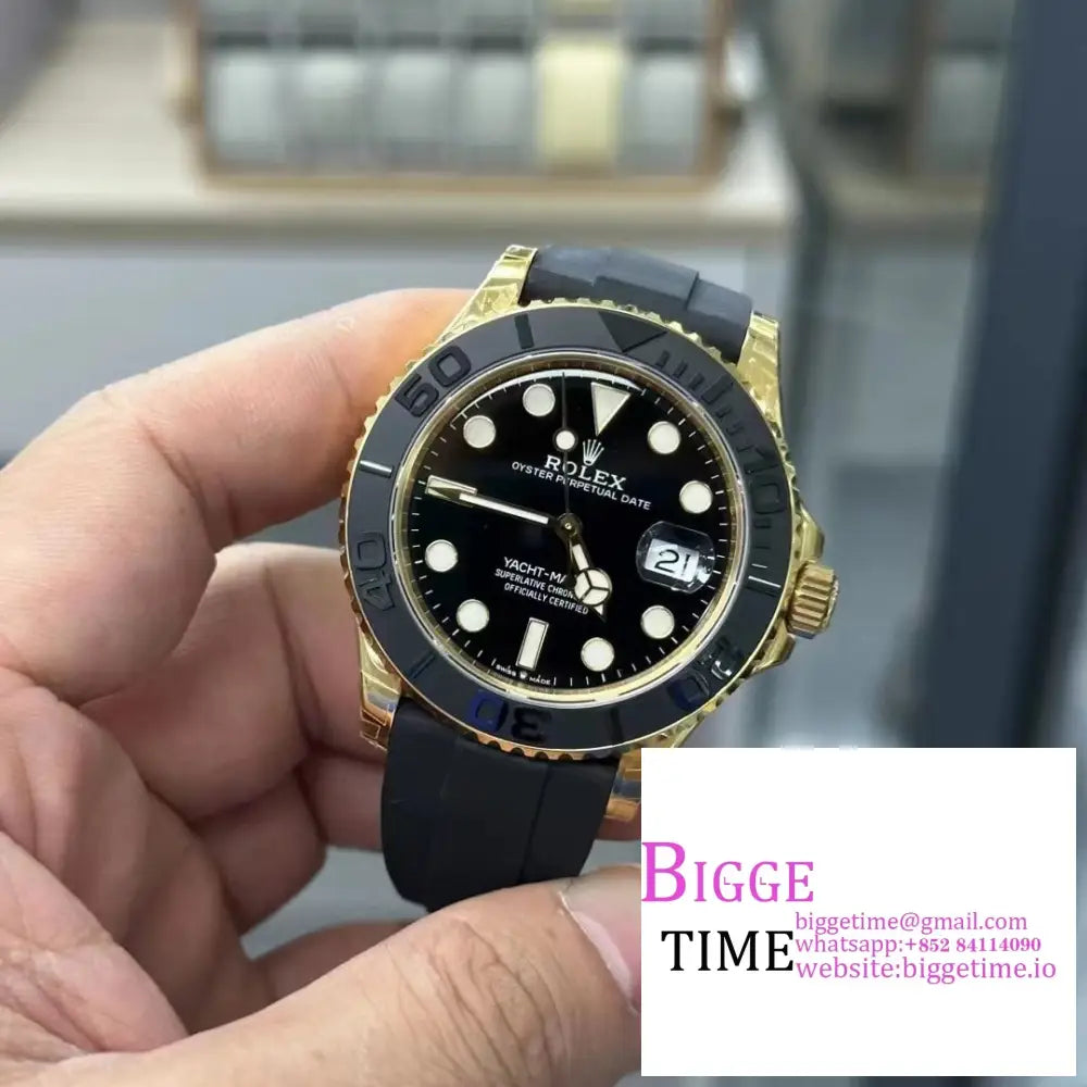 Yacht-Master 42Mm 226658 Yg Ceramic Black Dial Oysterflex Strap Vsf Vs3235 Rolex