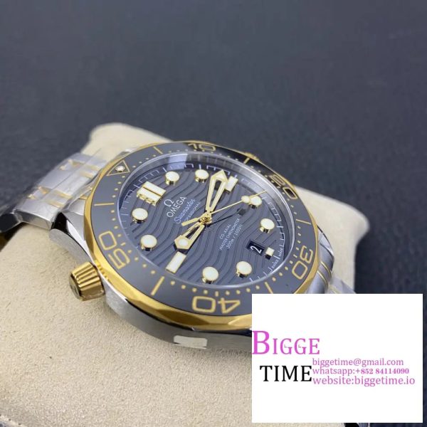 2018 Seamaster Diver 300M SS/YG ORF 1:1 Best Edition YG Bezel Back Dial on SS/YG Bracelet A8800 - Image 2