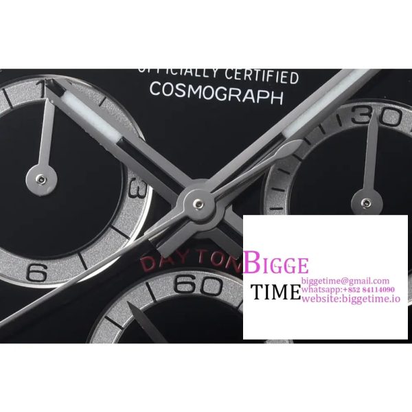 2023 Daytona 126500 Clean 1:1 Best Edition 904L Steel Black Dial on SS Braclet SH4131 - Image 6