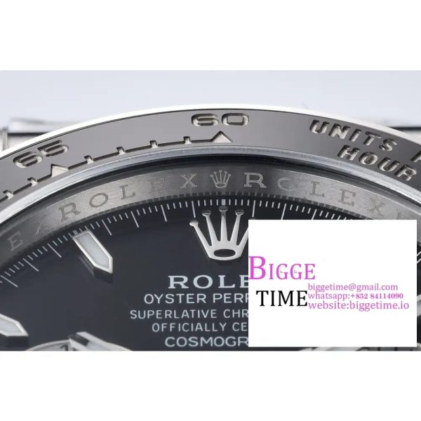 2023 Daytona 126500 Clean 1:1 Best Edition 904L Steel Black Dial on SS Braclet SH4131 - Image 4