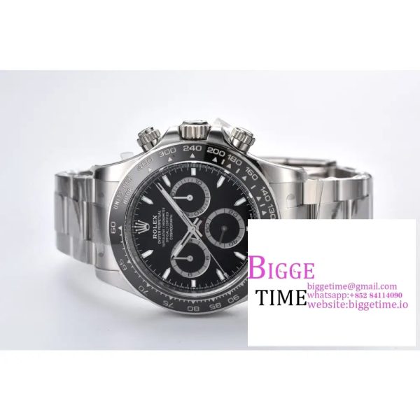 2023 Daytona 126500 Clean 1:1 Best Edition 904L Steel Black Dial on SS Braclet SH4131 - Image 2