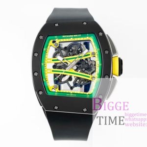 RM061 Black Ceramic ZF 1:1 Best Edition On Black Rubber Strap RMUL2