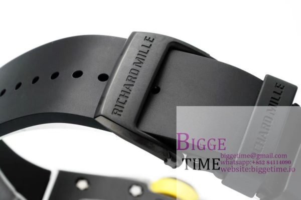 RM061 Black Ceramic ZF 1:1 Best Edition On Black Rubber Strap RMUL2 - Image 7