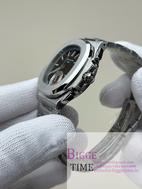 Nautilus 5980 SS 3KF V3  Best Edition black Dial on SS Bracelet - Image 6