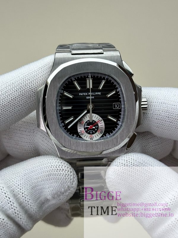 Nautilus 5980 SS 3KF V3  Best Edition black Dial on SS Bracelet - Image 9