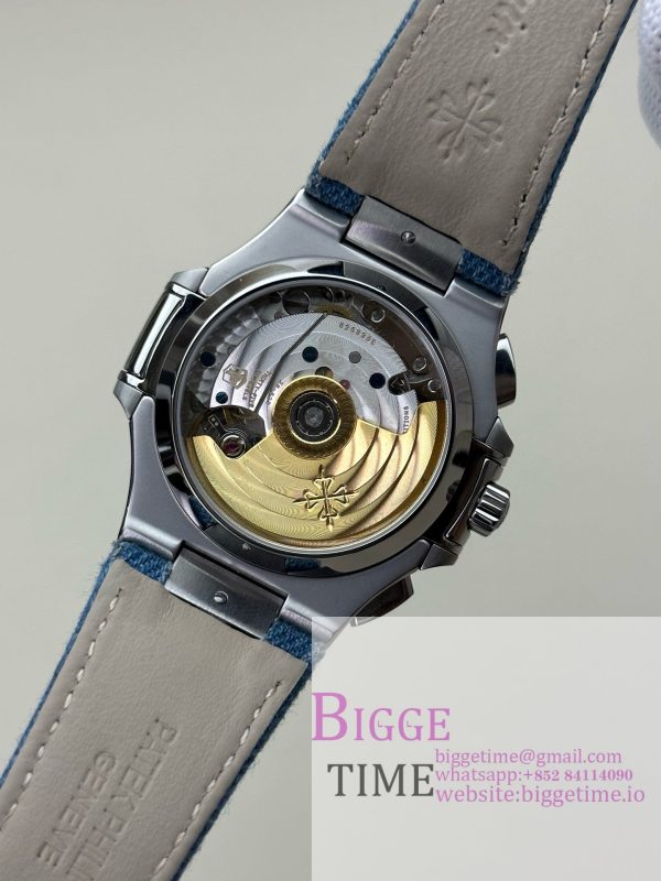 Nautilus 5980 SS 3KF V3  Best Edition Deep blue Dial on Canvas Strap - Image 3