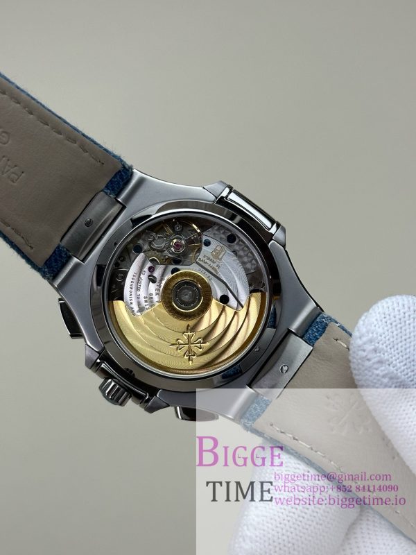 Nautilus 5980 SS 3KF V3  Best Edition Deep blue Dial on Canvas Strap - Image 4