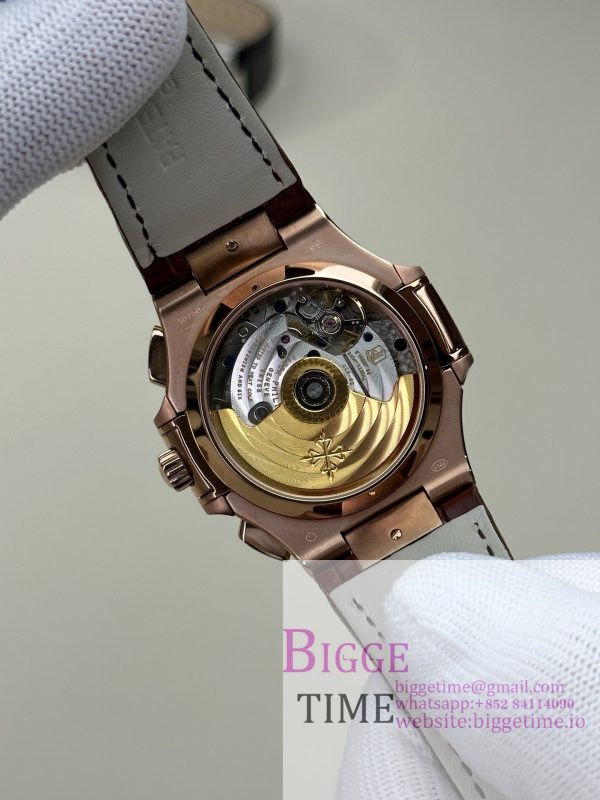 Nautilus 5980 SS 3KF V3  Best Edition brown Dial on Leather Strap - Image 5