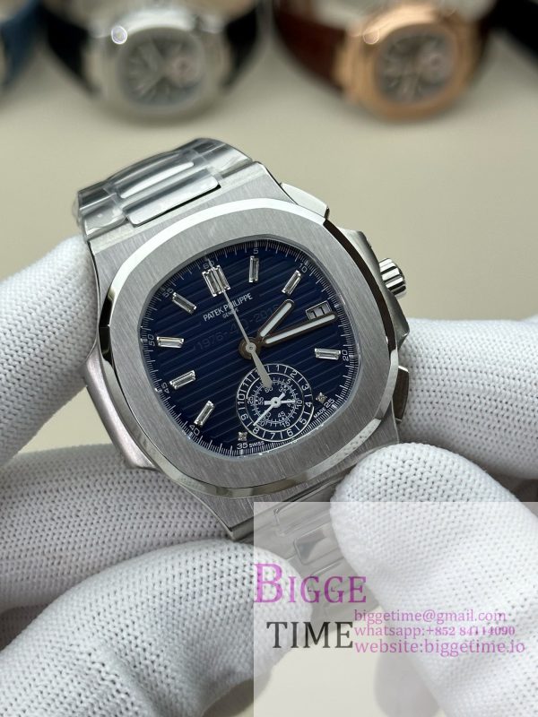 Nautilus 5980 SS 3KF V3  Best Edition Dark blue Dial on SS Strap - Image 9