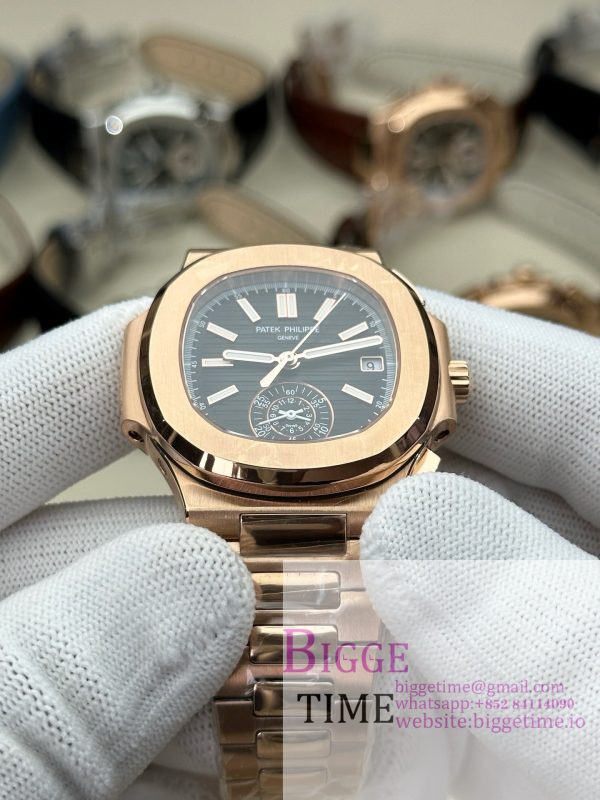 Nautilus 5980 SS 3KF V3  Best Edition black Dial on SS Strap - Image 7