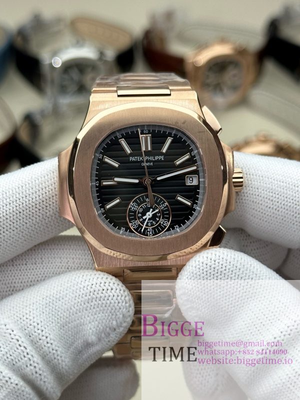 Nautilus 5980 SS 3KF V3  Best Edition black Dial on SS Strap