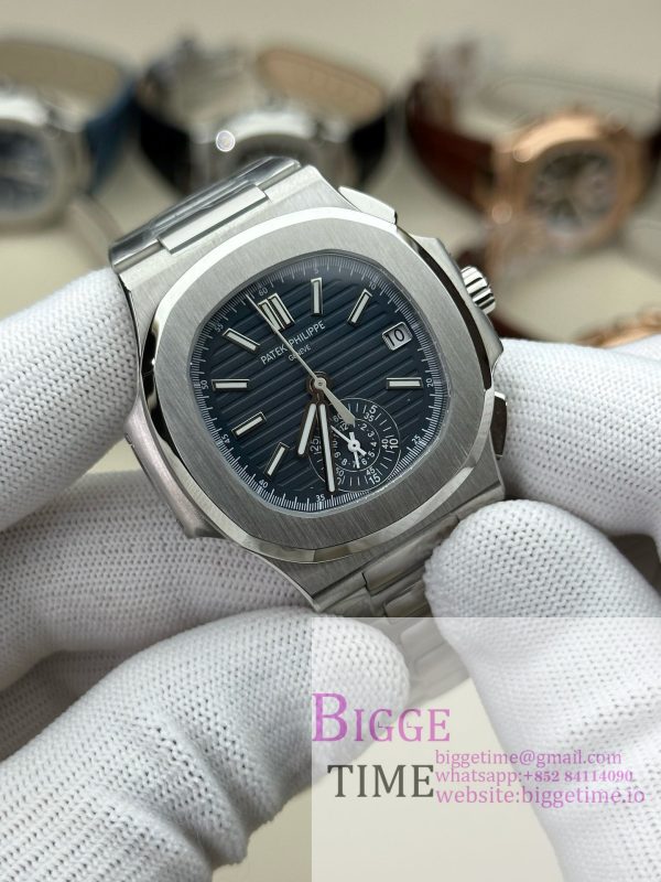 Nautilus 5980 SS 3KF V3  Best Edition blue Dial on SS Strap - Image 9