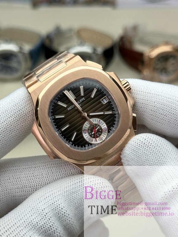 Nautilus 5980 SS 3KF V3  Best Edition brown Dial on SS Strap - Image 9