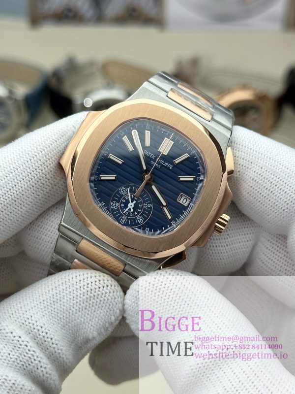 Nautilus 5980 SS 3KF V3  Best Edition blue Dial on SS Strap - Image 8