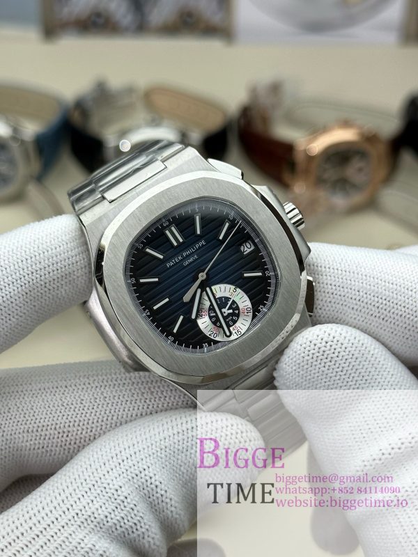 Nautilus 5980 SS 3KF V3  Best Edition blue Dial on SS Strap - Image 9