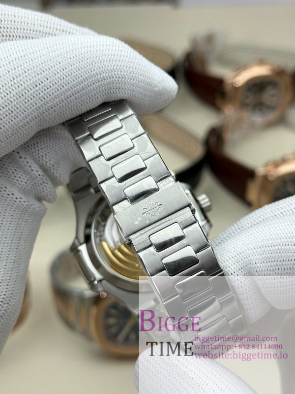 Nautilus 5980 SS 3KF V3  Best Edition white Dial on SS Strap - Image 2