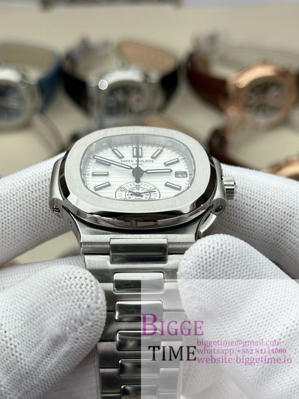 Nautilus 5980 SS 3KF V3  Best Edition white Dial on SS Strap - Image 7