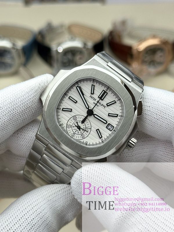 Nautilus 5980 SS 3KF V3  Best Edition white Dial on SS Strap - Image 8