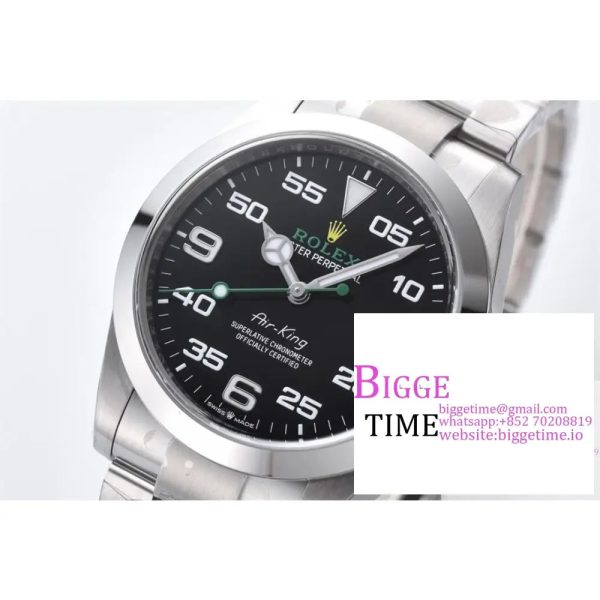 Air-King 126900 40mm SS Clean 1:1 Best Edition Black Dial on SS Bracelet VR3230 - Image 2