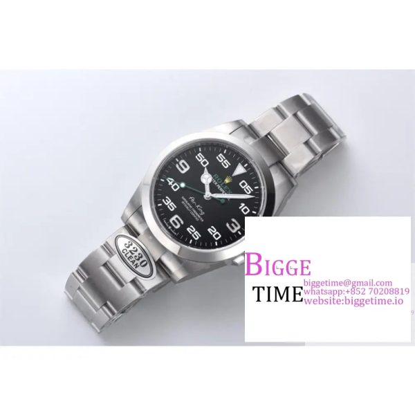 Air-King 126900 40mm SS Clean 1:1 Best Edition Black Dial on SS Bracelet VR3230 - Image 3