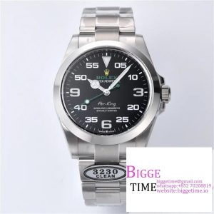 Air-King 126900 40mm SS Clean 1:1 Best Edition Black Dial on SS Bracelet VR3230