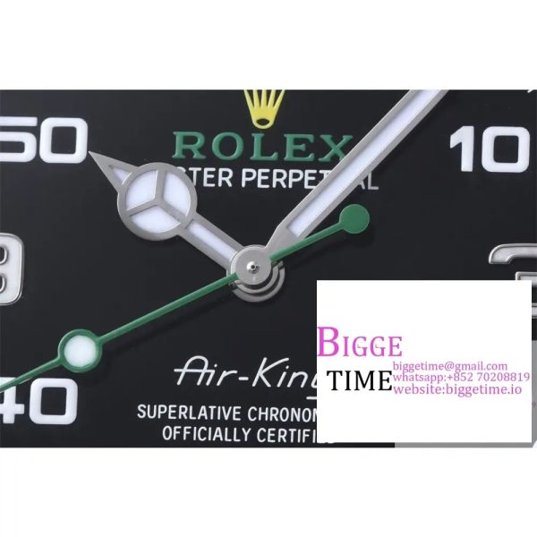 Air-King 126900 40mm SS Clean 1:1 Best Edition Black Dial on SS Bracelet VR3230 - Image 4
