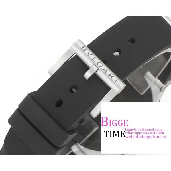 Aluminium 40mm Cream Yellow Dial Black Rubber Strap BVF A2892 - Image 7