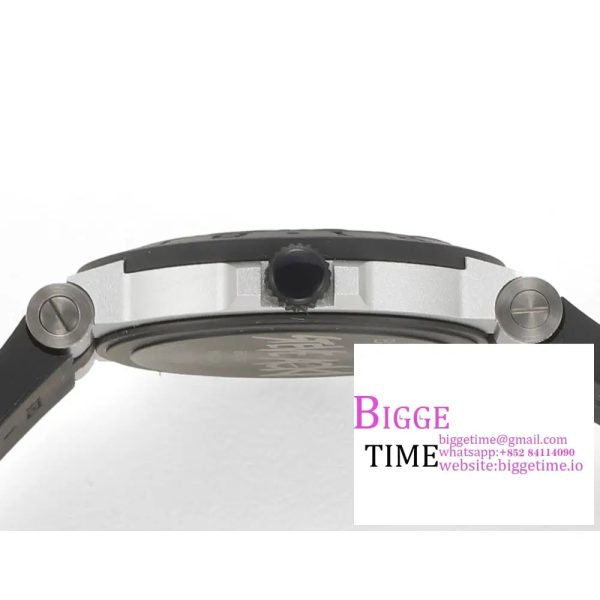 Aluminium 40mm Steve Aoki White Dial Black Rubber Strap BVF A2892 - Image 6