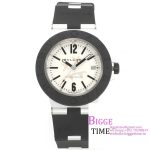 Aluminium 40mm Steve Aoki White Dial Black Rubber Strap BVF A2892