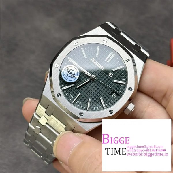 AP Royal Oak 41mm 15500 Green Dial SS Bracelet APSF A4302 - Image 2