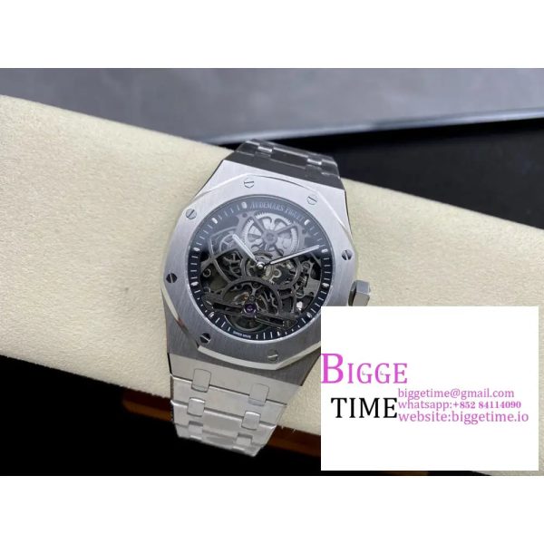 AP Royal Oak 41mm 26518 Openwork Tourbillon SS Bracelet R8F Flying Tourb - Image 5