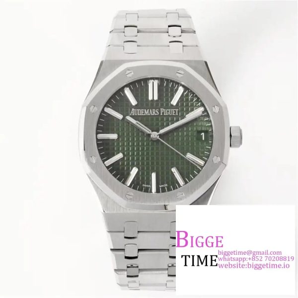 AP Royal Oak 50th Anniversary 41mm 15510 Green Dial SS Bracelet ZF SA4302