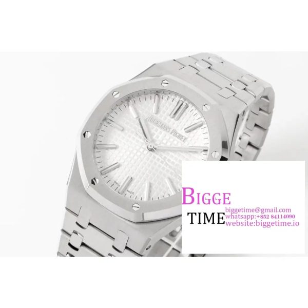 AP Royal Oak 50th Anniversary 41mm 15510 White Dial SS Bracelet ZF SA4302 - Image 4