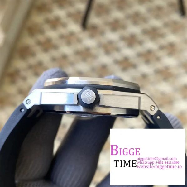 AP Royal Oak Offshore 42mm 15703 Black Dial Black Rubber Strap APSF SA3120 - Image 6
