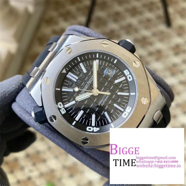 AP Royal Oak Offshore 42mm 15703 Black Dial Black Rubber Strap APSF SA3120 - Image 2