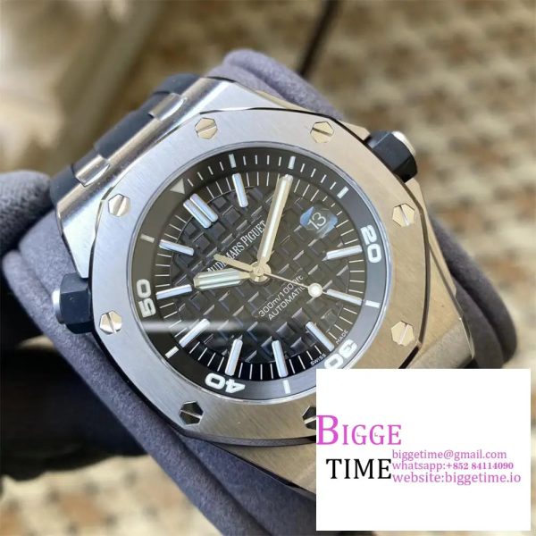 AP Royal Oak Offshore 42mm 15703 Black Dial Black Rubber Strap APSF SA3120 - Image 4