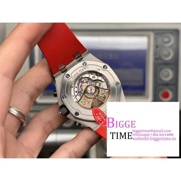 AP Royal Oak Offshore 44mm 26400 Ceramic Bezel Black Dial Black Leather Strap APF A3126 - Image 9