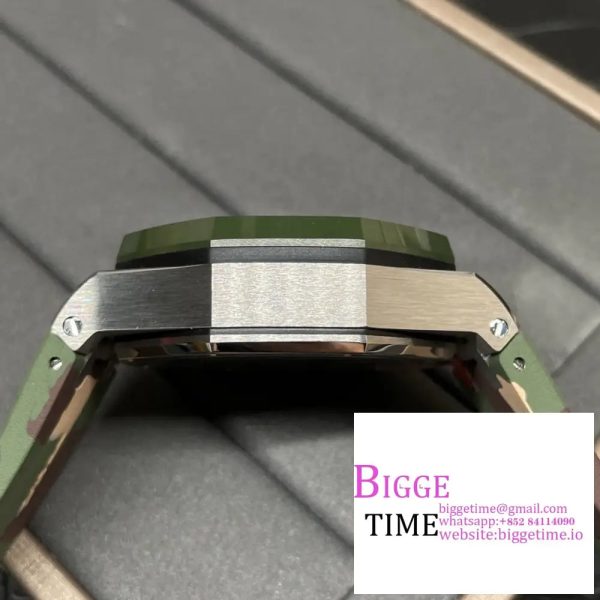 AP Royal Oak Offshore 44mm 26400 Ceramic Bezel Champagne/Black Dial Camo Rubber Strap APF A3126 - Image 6