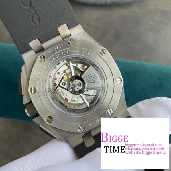 AP Royal Oak Offshore 44mm 26400 Ceramic Bezel Grey/White Dial Black Rubber Strap APF A3126 - Image 8