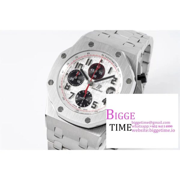 AP Royal Oak Offshore Panda 42mm White/Black Dial SS Bracelet APF A7750 - Image 3