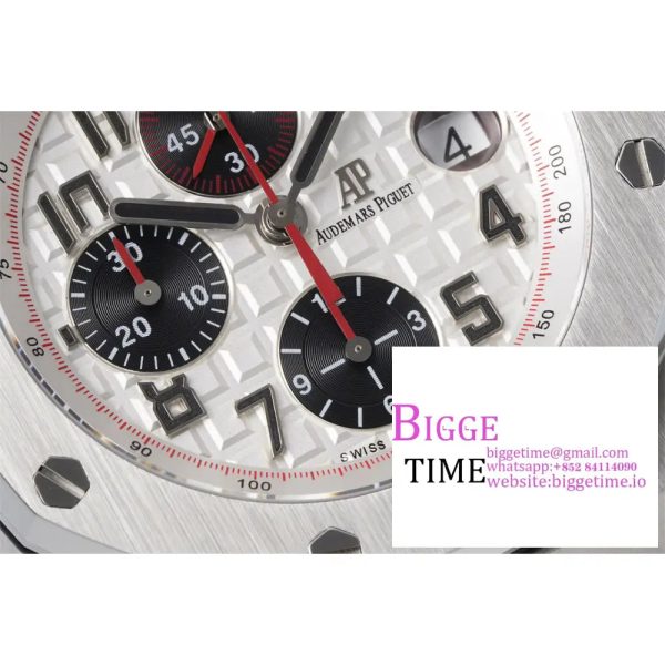 AP Royal Oak Offshore Panda 42mm White/Black Dial SS Bracelet APF A7750 - Image 5
