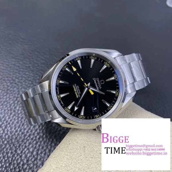 Aqua Terra 150M 15,000 GAUSS VSF 1:1 Best Edition Black Textured Dial on SS Bracelet A8508 - Image 2