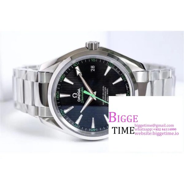 Aqua Terra 150M Master Chronometers VSF 1:1 Best Edition Black Dial Green Hand on SS Bracelet A8900 - Image 4
