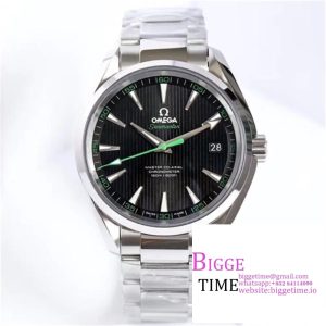 Aqua Terra 150M Master Chronometers VSF 1:1 Best Edition Black Dial Green Hand on SS Bracelet A8900