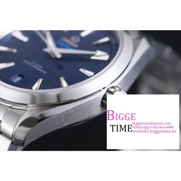Aqua Terra 150M Master Chronometers VSF 1:1 Best Edition Deep Blue Dial Silver Hand on SS Bracelet A8900 - Image 5