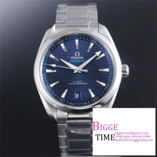 Aqua Terra 150M Master Chronometers VSF 1:1 Best Edition Deep Blue Dial Silver Hand on SS Bracelet A8900