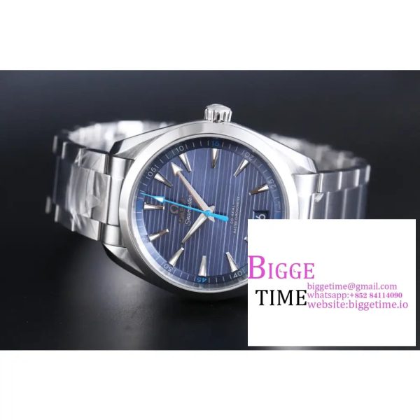Aqua Terra 150M Master Chronometers VSF 1:1 Best Edition Light Blue Dial Blue Hand on SS Bracelet A8900 - Image 5